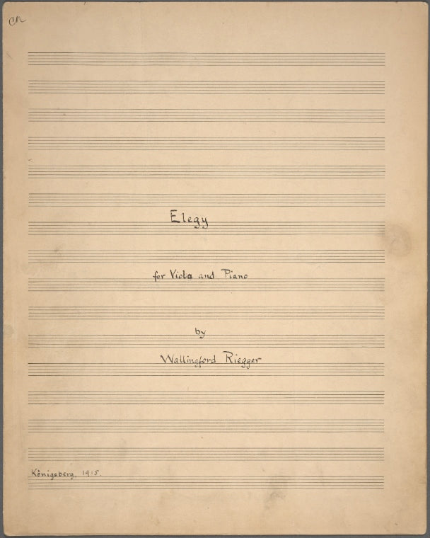 Elegy for viola and piano