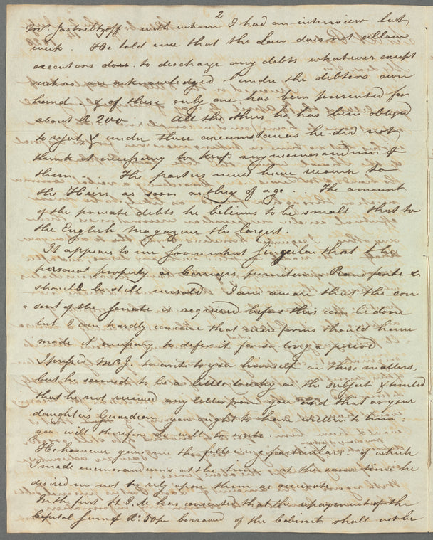 Edward Clive Bayley to Robert Ker Porter, autograph letter signed