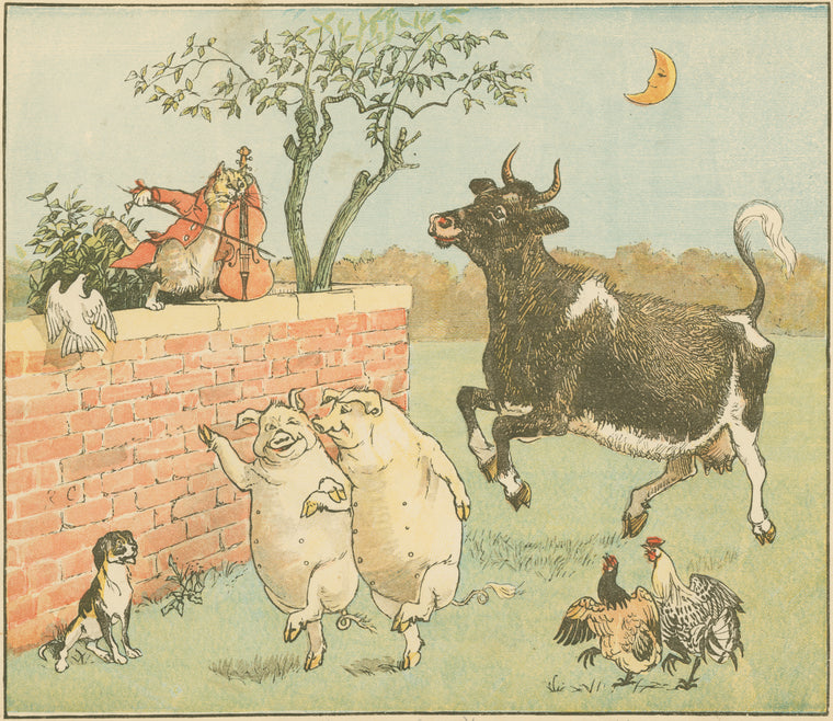 Hey, diddle, diddle, the cat and the fiddle.