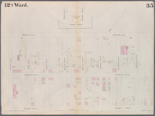 Plate 35: Map bounded by William Street, Richards Street, Elizabeth Street, Conover Street