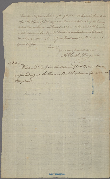 Letter to Gov. George Clinton