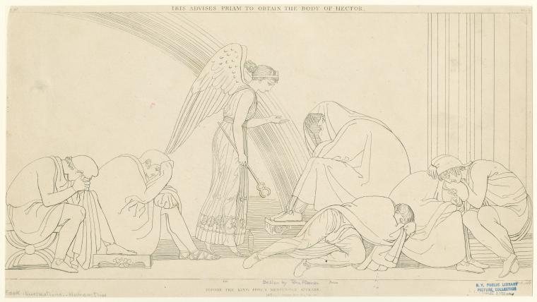 Iris advises Priam to obtain the body of Hector