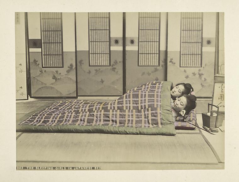 The Sleeping Girls in Japanese Bed