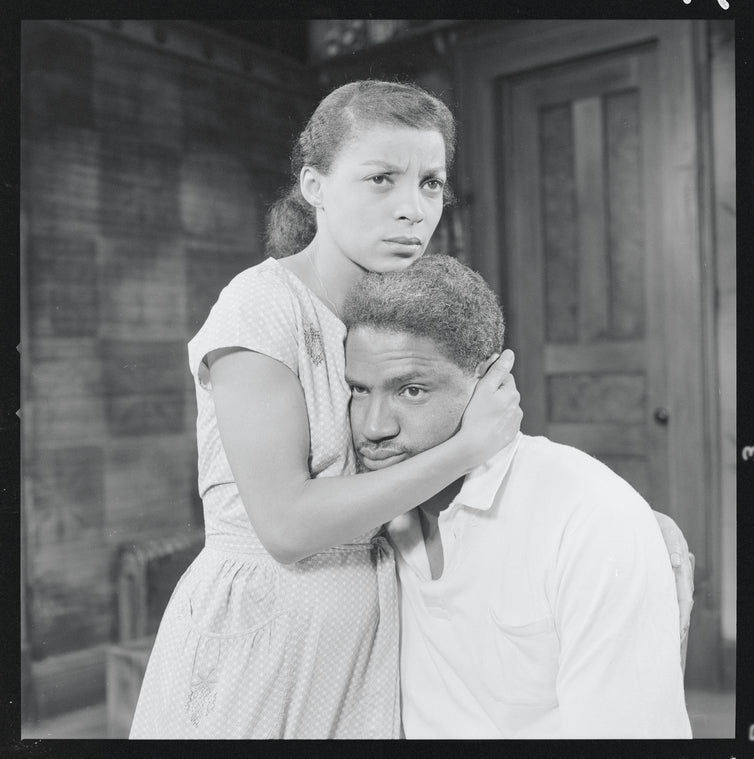 Ruby Dee and Ossie Davis in the stage production A Raisin in the Sun