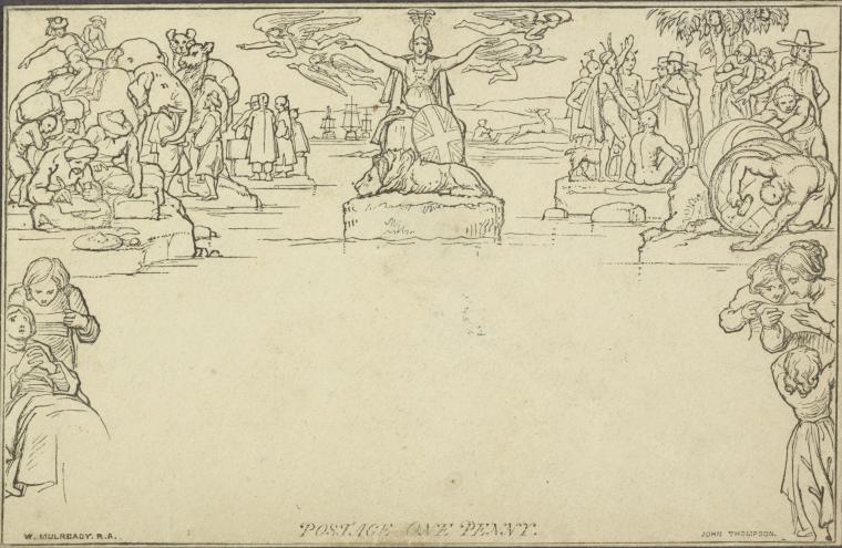 Mulready's penny post envelope