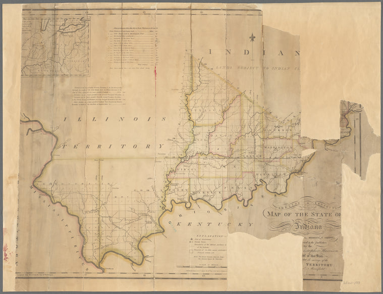 Shelton & Kensett's map of the state of Indiana