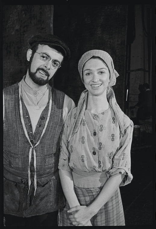 Peter Marklin and Mimi Turque in the stage production Fiddler on the Roof