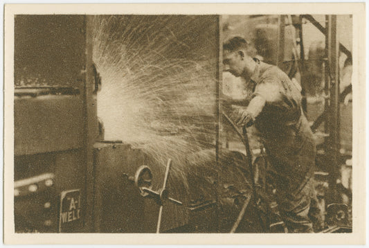 Electric welding.
