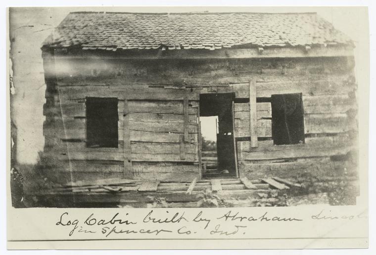 Log cabin built by Abraham Lincoln in Spencer Co., Ind.