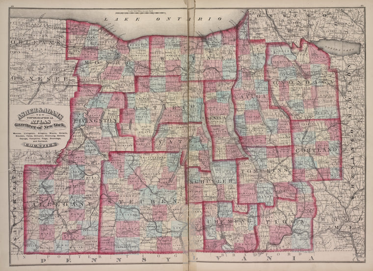 Monroe, Livingston, Allegany, Wayne, Ontario, Steuben, Yates, Schuyler, Chemung, Seneca, Cayuga, Tompkins, Tioga, Onondaga, and Cortland Counties "