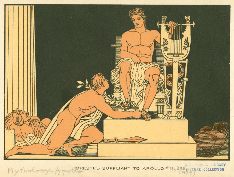 Orestes suppliant to Apollo