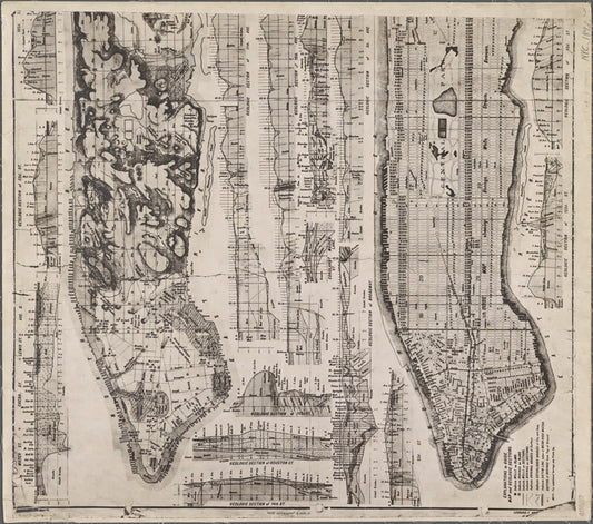 Geologic map and sections of Manhattan Island, State of New York