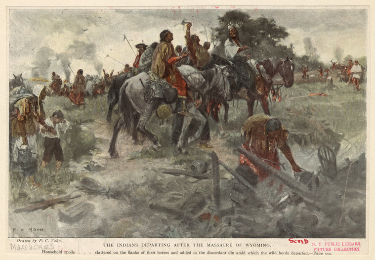 The Indians departing after the massacre of Wyoming