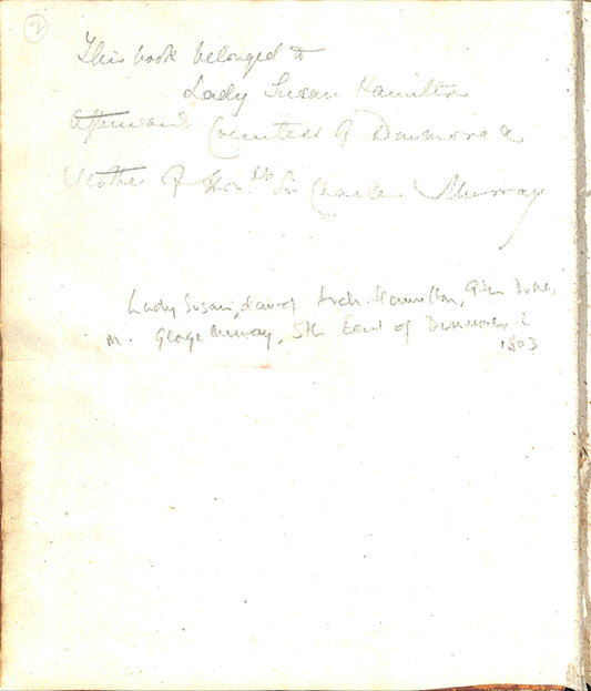 Lady Anne Hamilton commonplace book of poetry