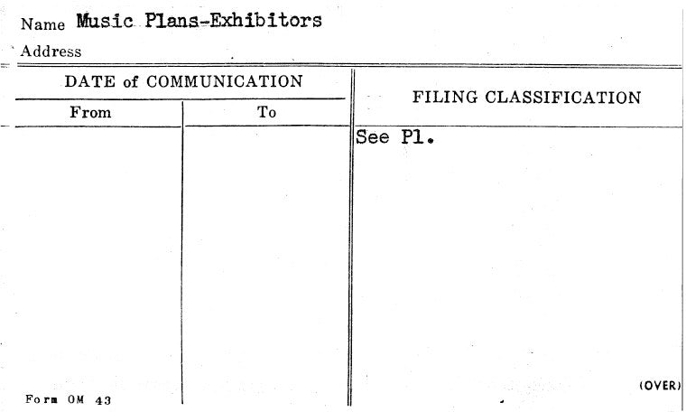 Music Plans-Exhibitors