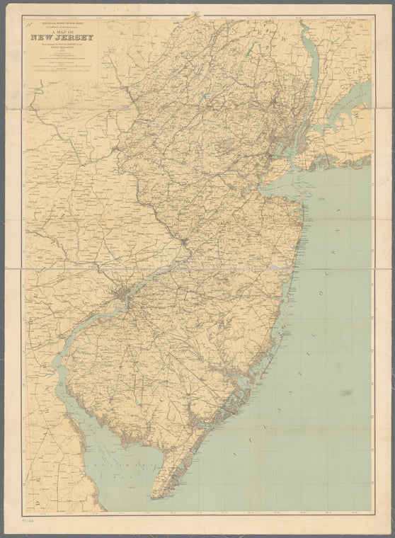 A map of New Jersey to accompany the Annual report of the state geologist for 1891: from original surveys by C.C. Vermeule, topographer ; based on the triangulation of the U.S. Coast and Geodetic Survey