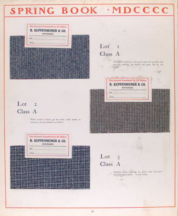 Class A: swatches of fabric.
