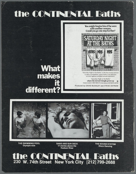Advertisement for the Continental Baths