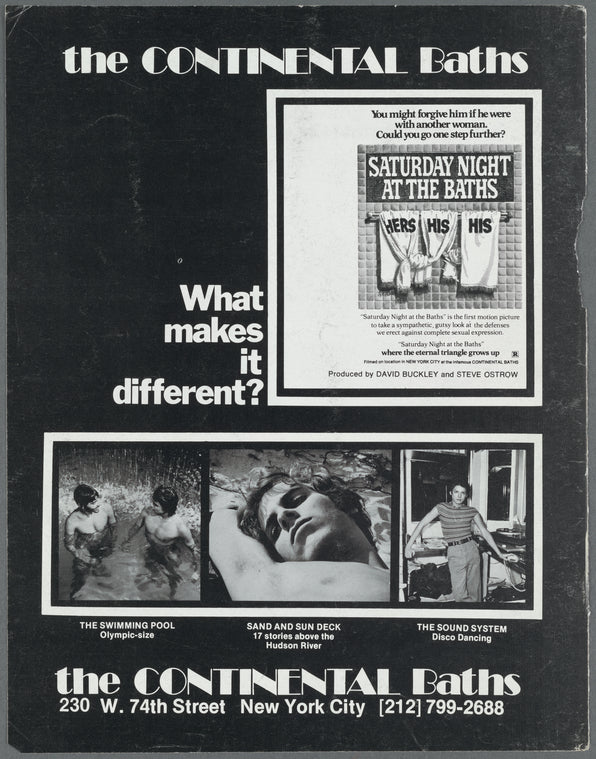 Advertisement for the Continental Baths