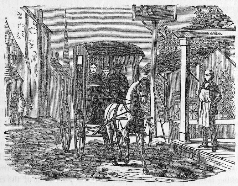 Escape with a lady, as her coachman, with master's horse and carriage.