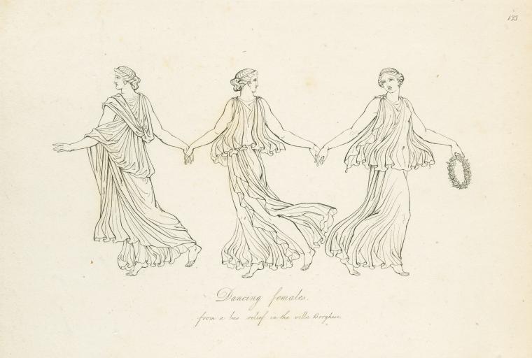 Dancing females, from a bas relief in the Villa Borghese