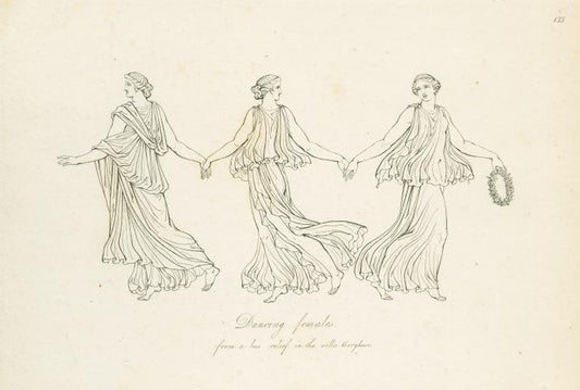 Dancing females, from a bas relief in the Villa Borghese