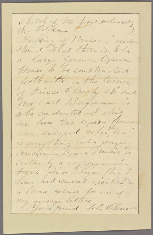 Letter to G[eorge William] Warren [Albany]