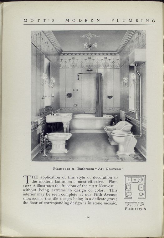 Plate 1022 - A, bathroom Art Nouveau