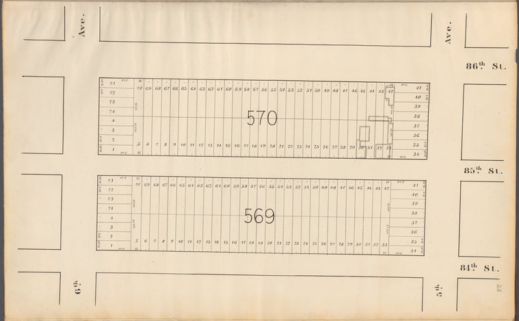 Central Park Planning Map: Bounded by 86th Street, 5th Avenue, 84th Street and 6th Avenue