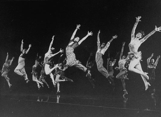 A musical number from the Broadway production of the musical "Dancin'.".