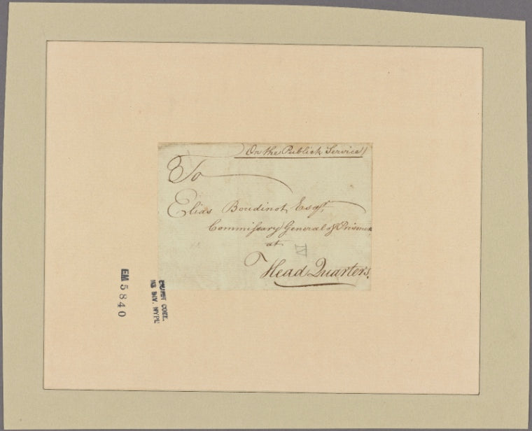 Letter to Elias Boudinot