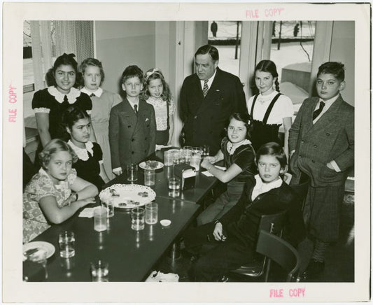 LaGuardia, Fiorello, H. - Children - At table