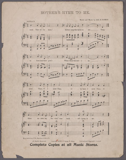 Mother's hymn to me