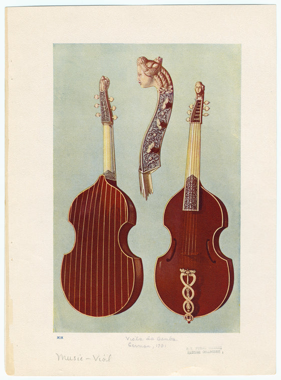 Viola da gamba, German, 1701.