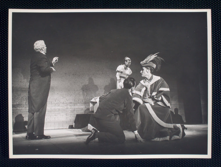 Theodore Bikel (left) in the stage production Café Crown