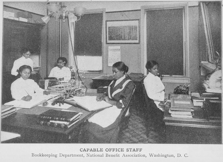 Capable office staff; Bookkeeping department; National Benefit Association, Washington, D.C.