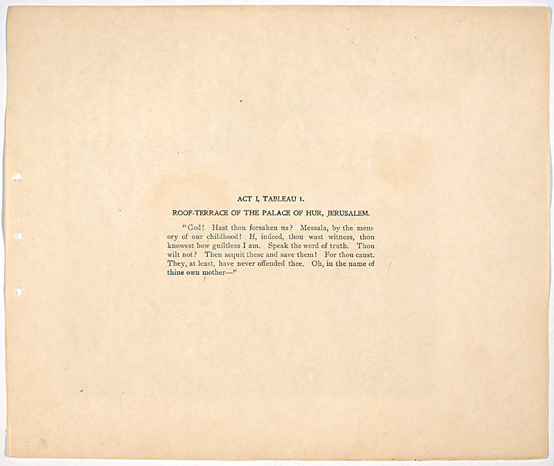 Souvenir album: scenes of the play Ben-Hur