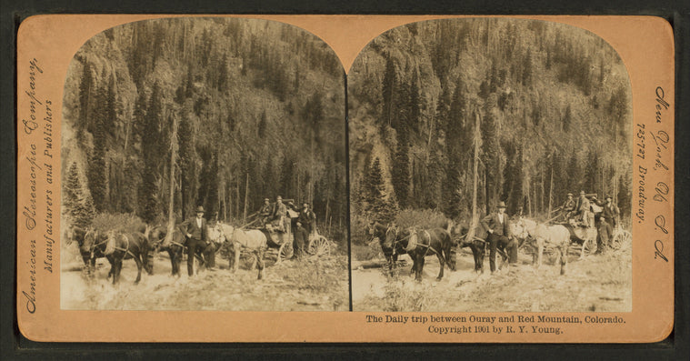 The daily trip between Ouray and Red Mountain, Colorado.