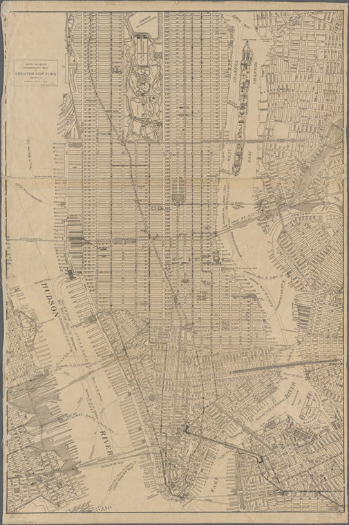 Rand McNally commercial map of greater New York