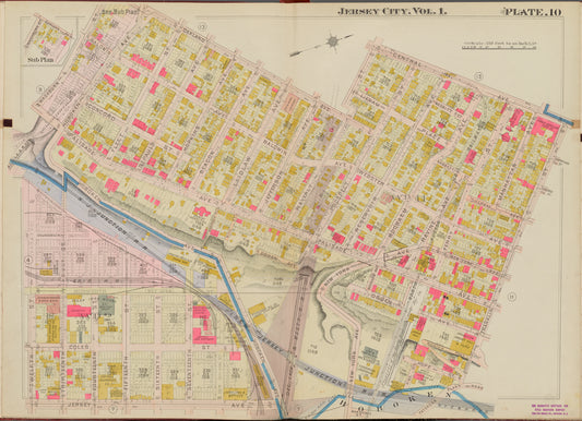 Hudson County, V. 1, Double Page Plate No. 10 [Map bounded by Oakland Ave., Central Ave., Franklin St., Jersey Ave., 12th St., Washburn St.]