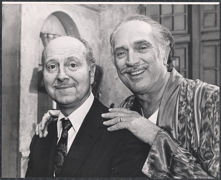 Arny Freeman and Robert Alda in the touring stage production The Sunshine Boys