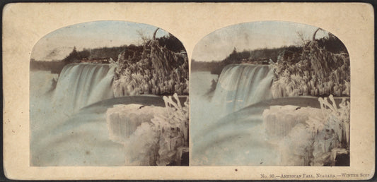 American Fall, Niagara, from Goat Island. Winter Scene.