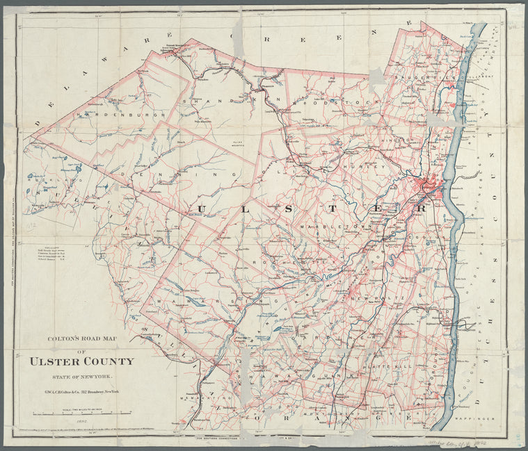 Colton's road map of Ulster County, state of New York