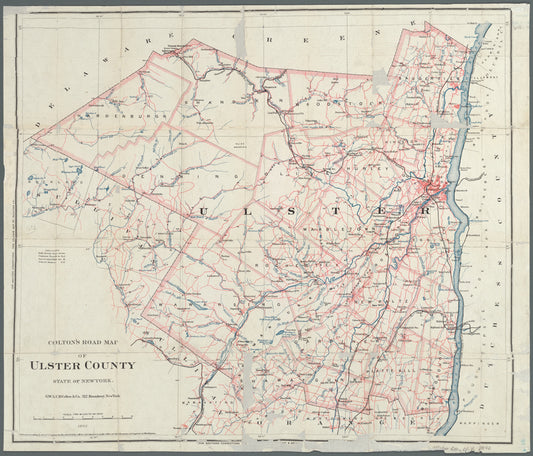 Colton's road map of Ulster County, state of New York