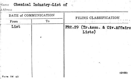 Chemical Industry-List of
