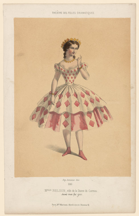 Melle Nelson, rôle de la dame de Carreau, dans Vive la joie