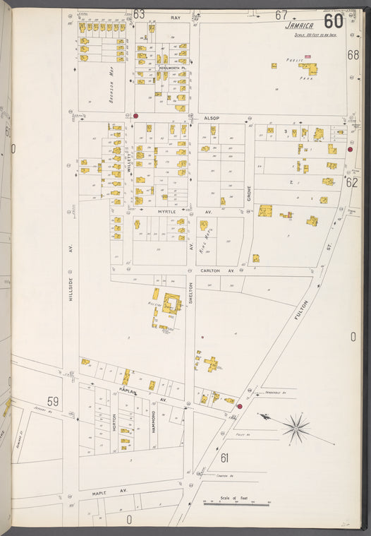 Queens V. 4, Plate No. 60 [Map bounded by Ray, Fulton St., Maple Ave., Hillside Ave.]