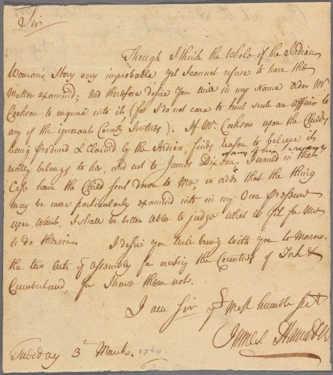 Letter to Richard Peters