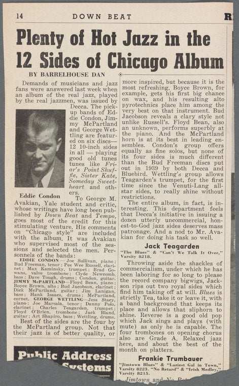 Downbeat "Plenty of Hot Jazz" article