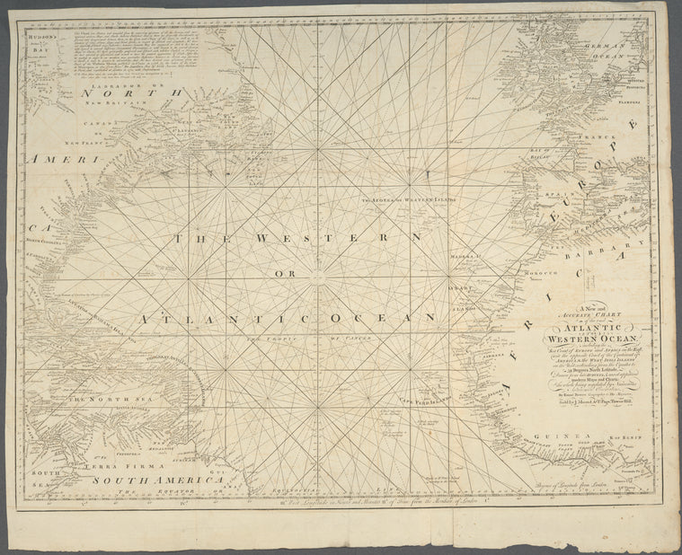 A new and accurate chart of the vast Atlantic or Western Ocean.